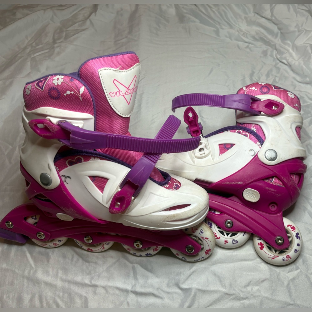 Vilano White and Pink Roller Skates - Kids